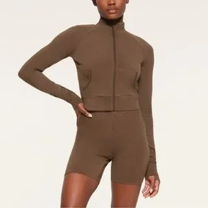 SKIMS NWOT Outdoor Track Jacket - Cocoa